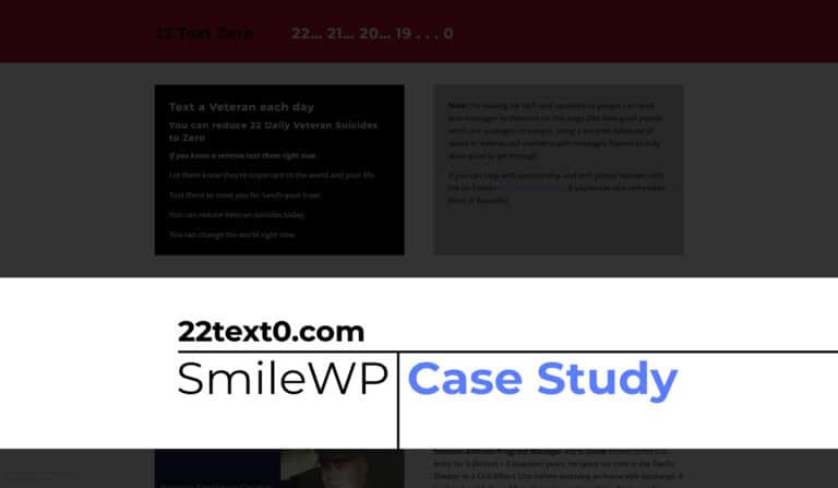 Case Study: 22text0.com Reduce Daily Veteran Suicides to Zero